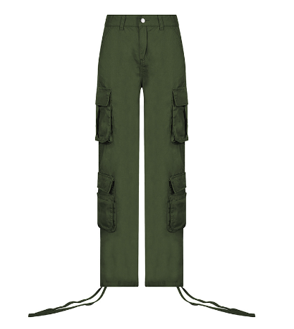 Load image into Gallery viewer, Cargo Solid Baggy Pants
